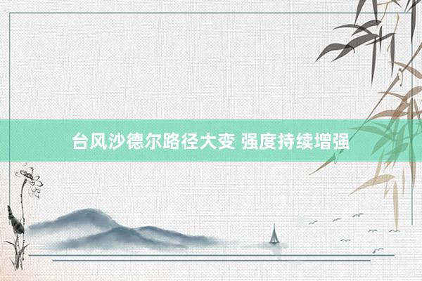台风沙德尔路径大变 强度持续增强