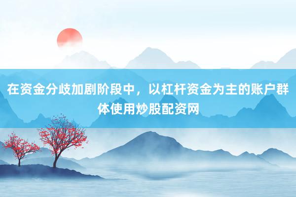 在资金分歧加剧阶段中，以杠杆资金为主的账户群体使用炒股配资网