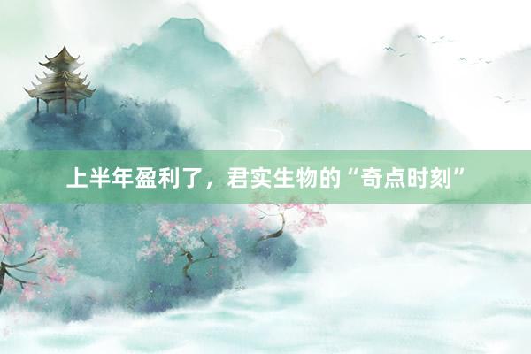 上半年盈利了，君实生物的“奇点时刻”