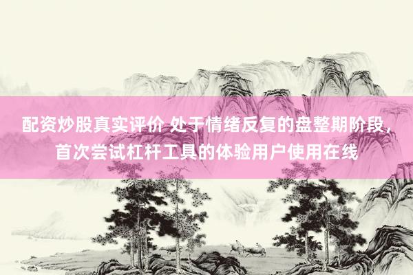配资炒股真实评价 处于情绪反复的盘整期阶段，首次尝试杠杆工具的体验用户使用在线